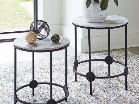 Beashaw Gray Black Accent Table Hot on Sale