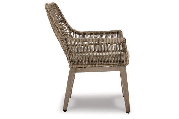 Beach Front Beige Arm Chair with Cushion Hot on Sale