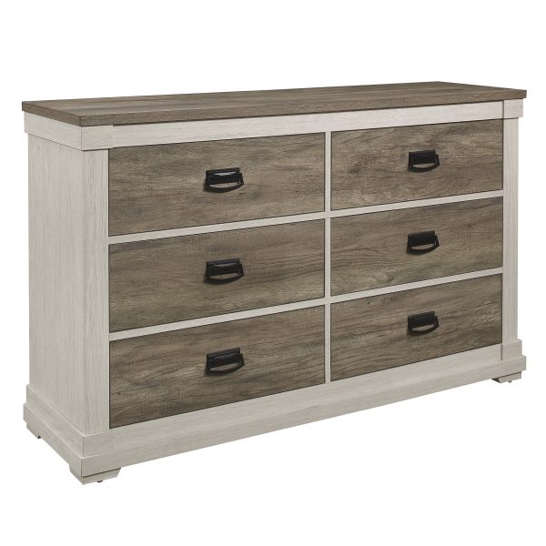 Arcadia White Weathered Gray Dresser Fashion