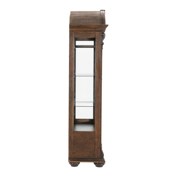 Bergen Dark Oak Curio For Cheap