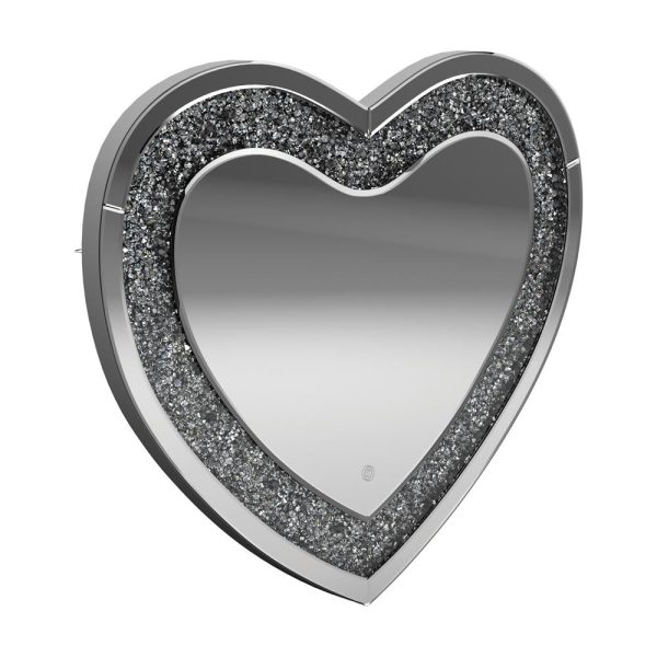 Aiko Silver Heart Shape Wall Mirror Online Hot Sale