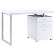 Brennan White 3-Drawer Office Desk Supply