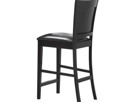 Jaden Black Espresso Upholstered Counter Height Stools, Set of 2 Discount