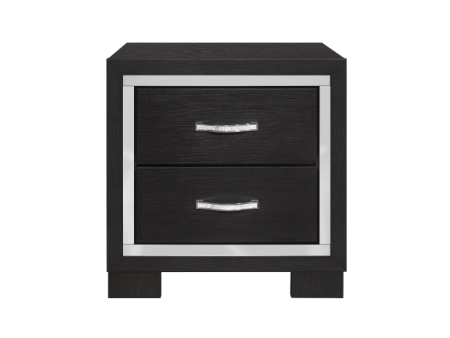 Bellante Melamine Black Nightstand Cheap