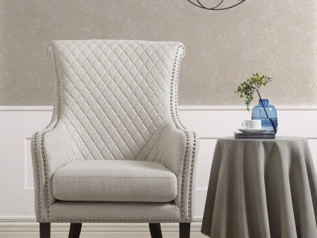 Avalon Beige Quilted Accent Chair Cheap