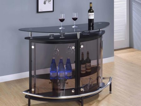 Amarillo Black Chrome 2-Tier Bar Unit Supply