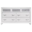 Barzini White 7-Drawer Dresser Fashion