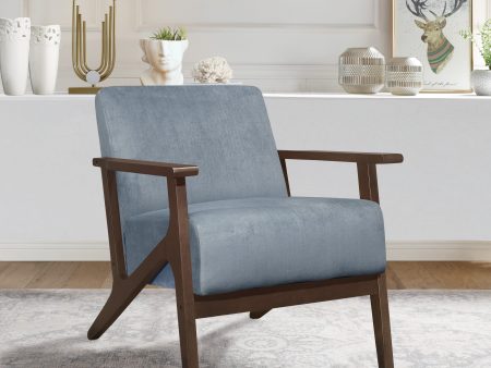 August Blue Gray Accent Chair For Sale