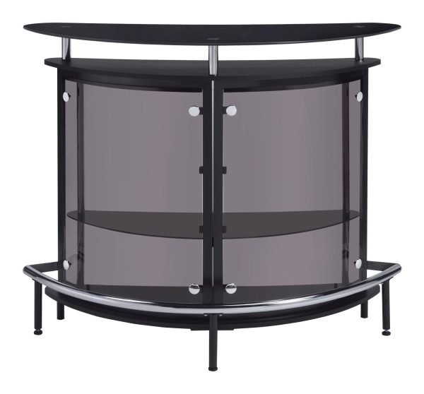 Amarillo Black Chrome 2-Tier Bar Unit Supply