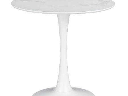 Arkell White 30-inch Round Pedestal Dining Table For Discount