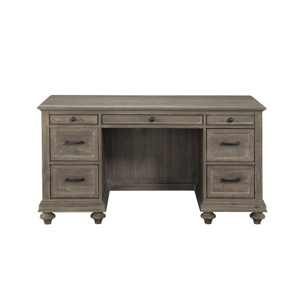 Cardano Driftwood Light Brown Executive Desk For Sale