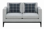 Apperson Cushioned Back Loveseat Light Gray For Discount