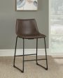 Michelle Two-tone Brown Black Armless Counter Height Stools, Set of 2 on Sale