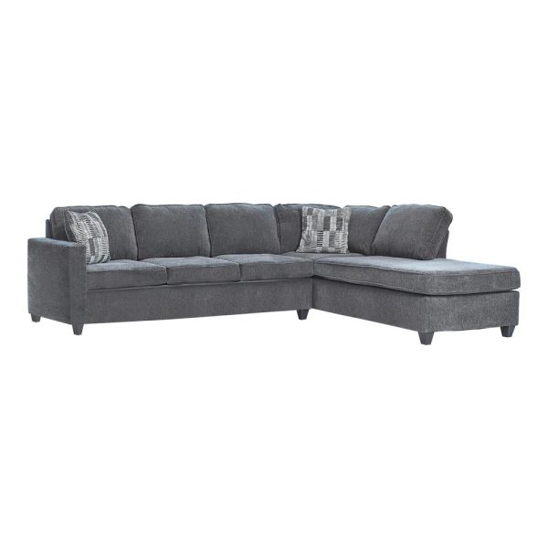 Mccord 2-Piece Cushion Back Sectional Dark Gray Fashion