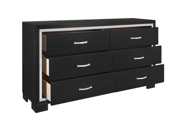 Bellante Melamine Black Dresser Online