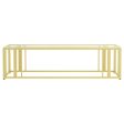 Adri Matte Brass Metal Frame Coffee Table Online