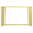 Adri Metal Frame Sofa Table Matte Brass on Sale