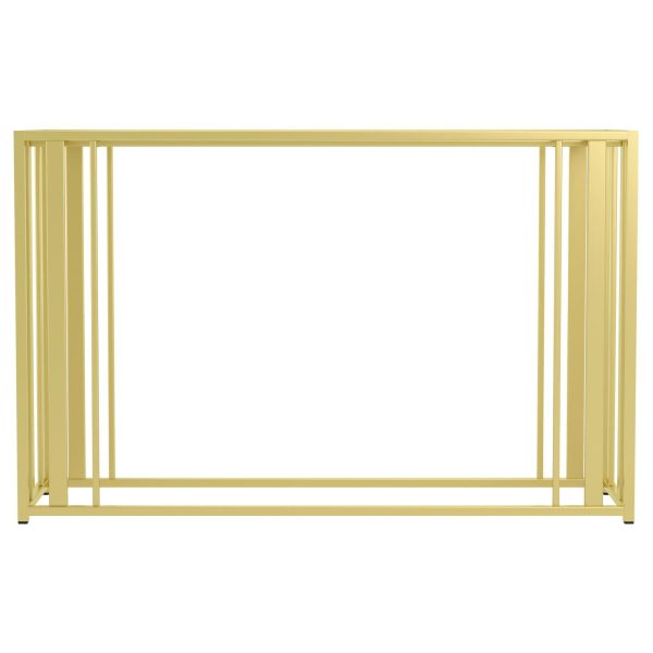 Adri Metal Frame Sofa Table Matte Brass on Sale