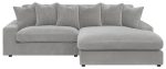 Blaine Upholstered Reversible Sectional Fog Online Sale