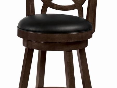 Calecita Cappuccino Swivel Counter Height Stools with Upholstered Seat, Set of 2 Online Hot Sale