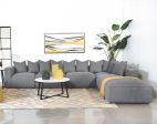 Jennifer 6-Piece Tight Seat Modular Sectional Gray Online