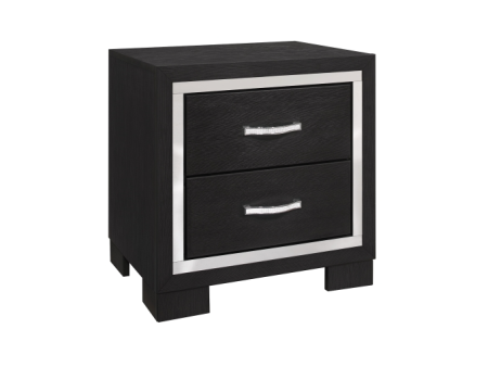 Bellante Melamine Black Nightstand Cheap