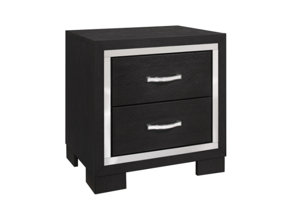 Bellante Melamine Black Nightstand Cheap