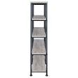 Analiese Gray Driftwood 4-Shelf Open Bookcase For Sale