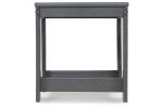 Amora Charcoal Gray Outdoor End Table For Sale