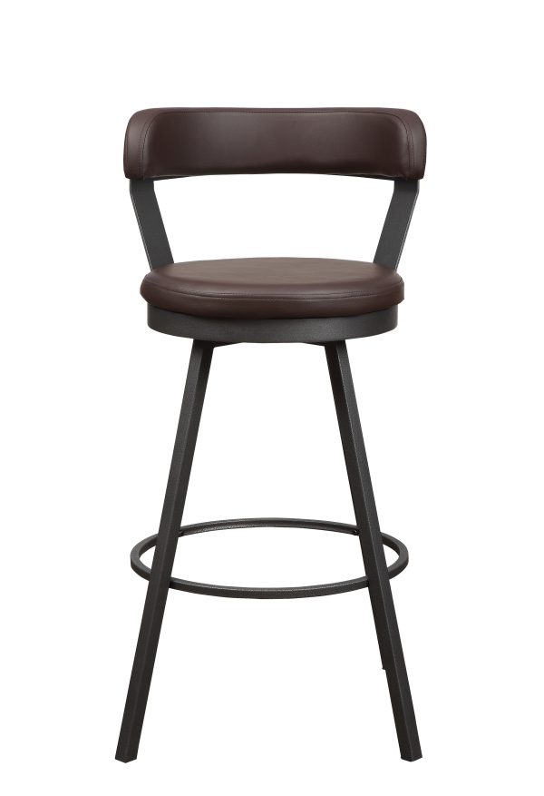 Appert Brown Dark Gray Swivel Pub Height Chair, Set of 2 Cheap