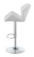 Berrington Chrome White Adjustable Bar Stools, Set of 2 Online