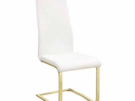 Blair White Rustic Brass Side Chairs, Set of 4 For Cheap