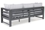 Amora Charcoal Gray Outdoor Sofa with Cushion For Discount