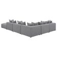 Jennifer 6-Piece Tight Seat Modular Sectional Gray Online