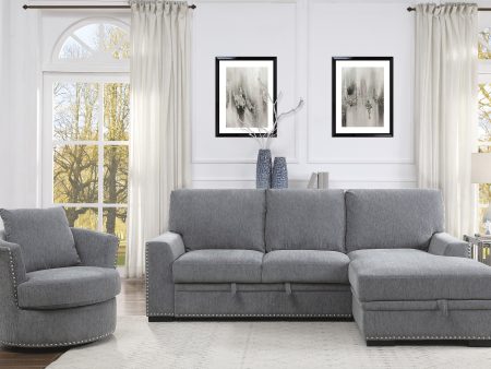 Morelia Gray RAF Storage Sleeper Sofa Chaise Sale