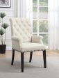 Alana Beige Smokey Black Upholstered Arm Chair Online now