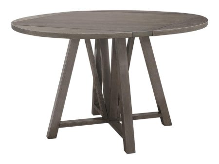 Athens Barn Gray Round Counter Height Table with Drop Leaf Fashion