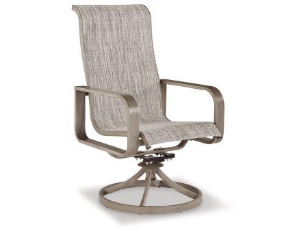 Beach Front Beige Sling Swivel Chair Sale