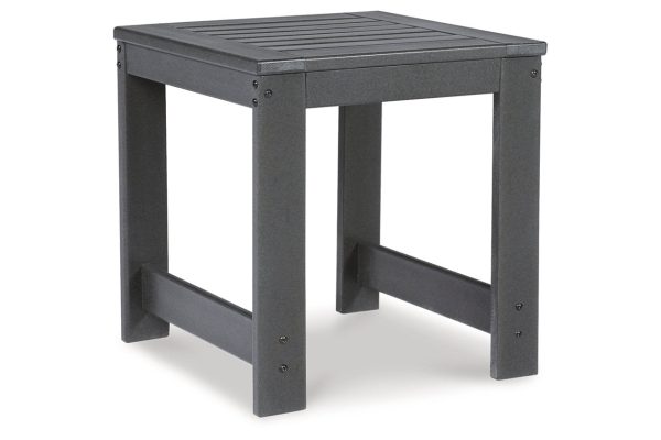 Amora Charcoal Gray Outdoor End Table For Sale