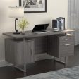 Lawtey Weathered Gray Floating Top Office Desk Hot on Sale