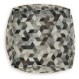 Albermarle Gray Brown Pouf For Cheap