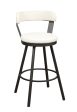 Appert White Dark Gray Swivel Pub Height Chair, Set of 2 For Discount