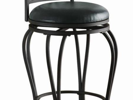 Adamsville Black Upholstered Swivel Bar Stool Supply