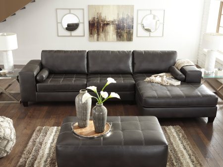 Nokomis Charcoal 2-Piece RAF Chaise Sectional Hot on Sale