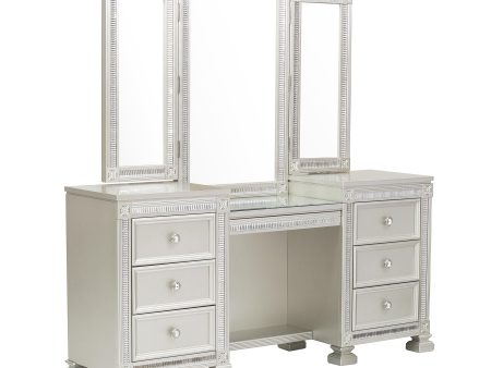 Bevelle Silver Vanity Set on Sale