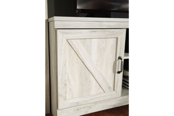 Bellaby Whitewash 63  TV Stand with Fireplace For Discount