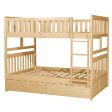 Bartly Pine Full Full Bunk Bed with Storage Boxes Online Sale