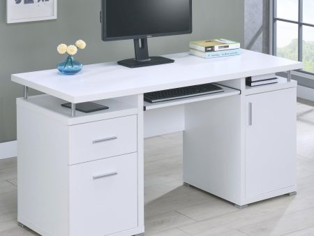 Tracy White 2-Drawer Computer Desk Discount