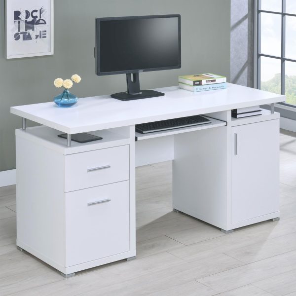 Tracy White 2-Drawer Computer Desk Discount