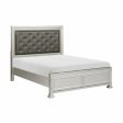 Bevelle Silver Upholstered King Bed For Cheap